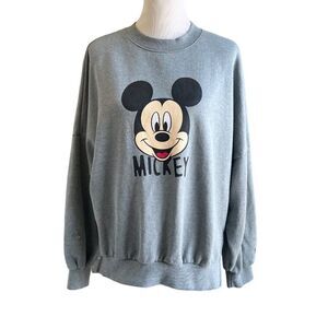 Disney Ink Mickey Mouse Gray Sweatshirt